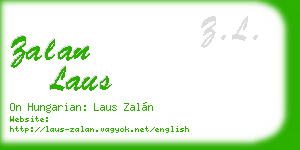 zalan laus business card