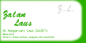zalan laus business card